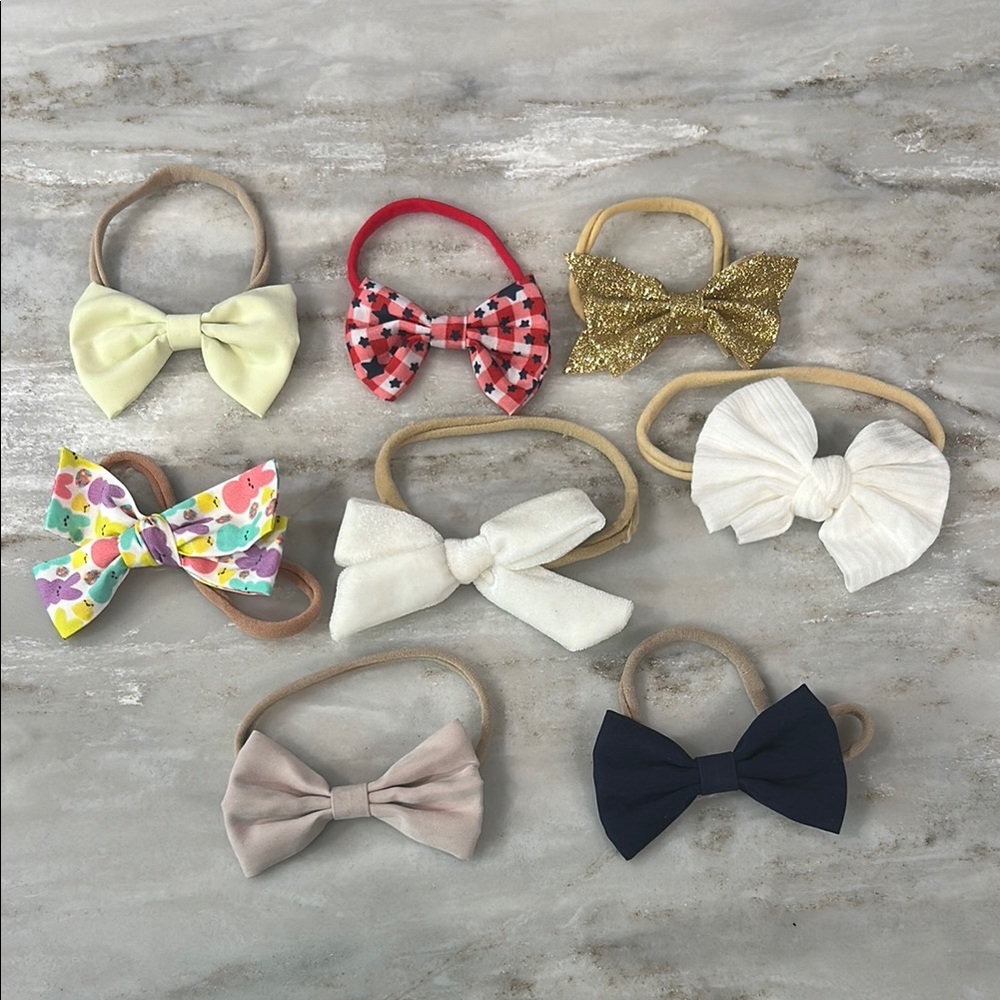 Bows headbands for baby girl nylon variety